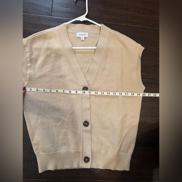Evereve button up academic preppy sweater vest collegiate size M minimalist 90’s - Picture 5 of 8